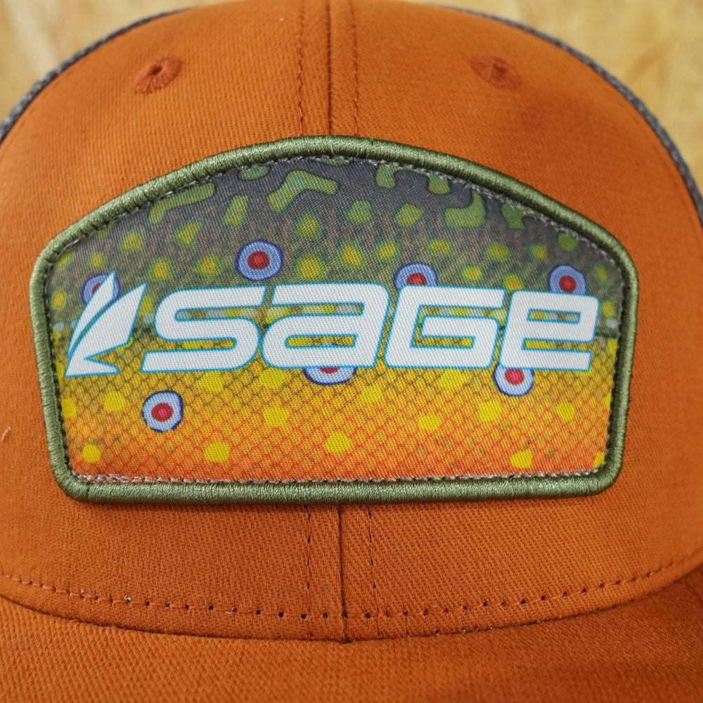 PATCH TRUCKER ORANGE - BROOK TROUT