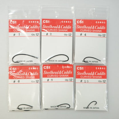 STEELHEAD&CADDIS CURVED SHANK