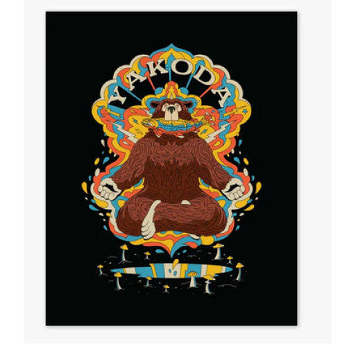 Trippy Grizzly Long Sleeve Tee