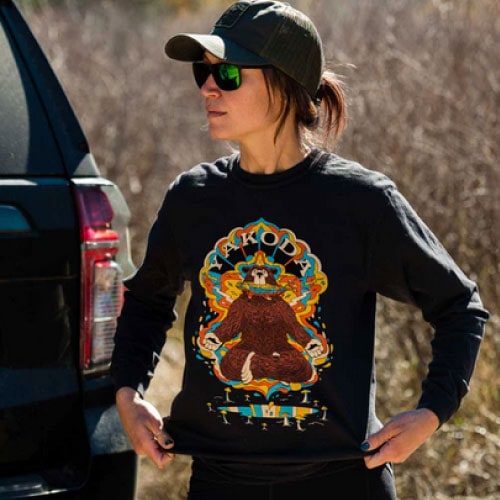 Trippy Grizzly Long Sleeve Tee