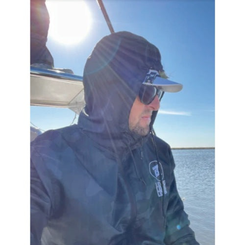 Black Camo Water Resistant Windbreaker